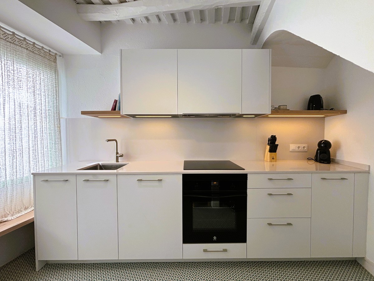 Fully equipped kitchen with modern appliances